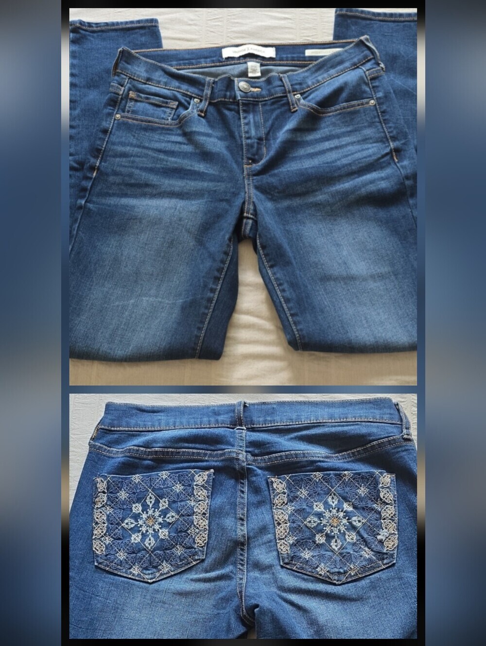 Vintage America Weekend Embroidered Ankle Jeans Women's Size 2 / 26